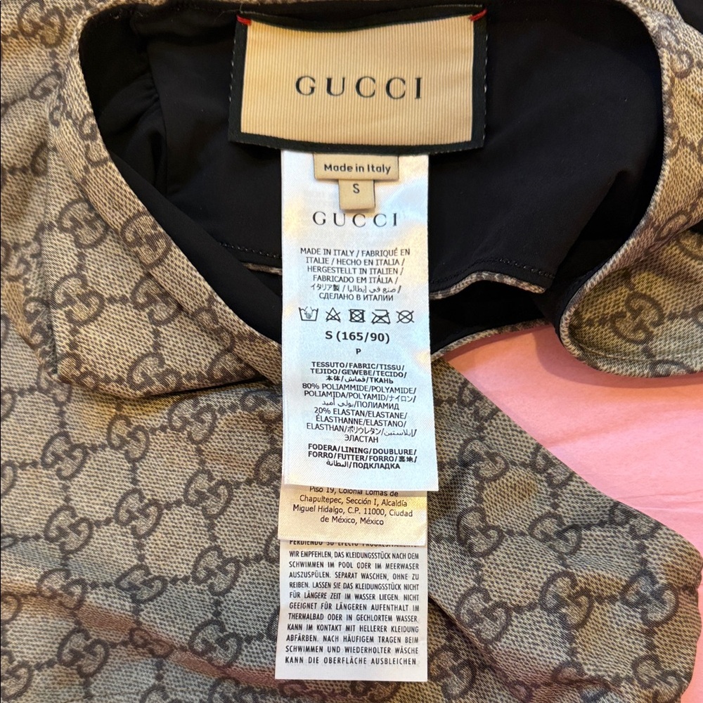 Gucci GG Monogram One Shoulder Cutout Swimsuit S NWT $790 - Picture 8 of 9